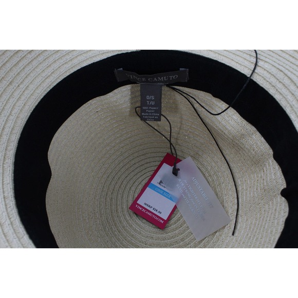 Vince Camuto Natural Cloche Hat with Bow Band  $28 Tag #HT227 - Picture 3 of 3